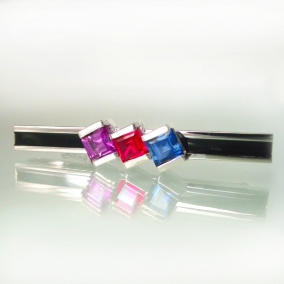 Birthstone tie bar TamRon Jewelry