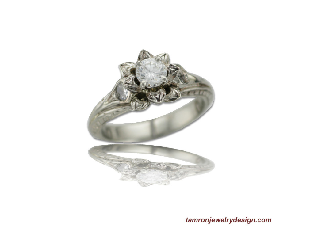Graceful Diamond Wedding Ring TamRon Jewelry
